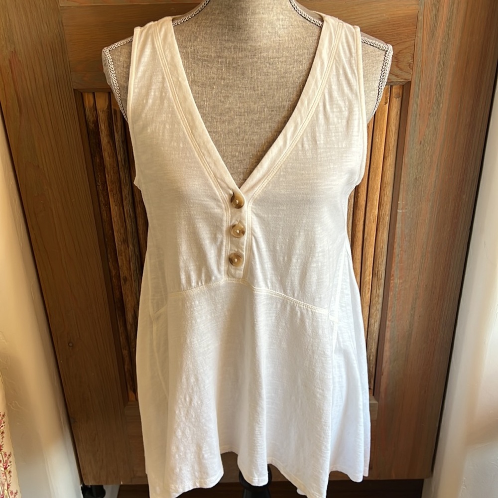 Maeve by Anthropologie Off White Summer Shirt Size Small, 100% Cotton Never Worn